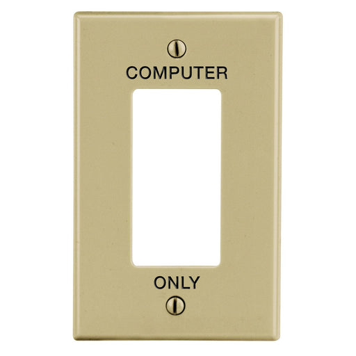 Bryant Wall Plate Mid-Size 1-Gang 1 Decorator Ivory Comp (PJ26C)