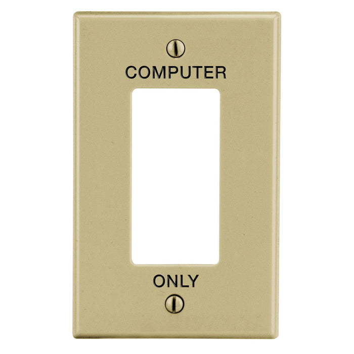Bryant Wall Plate Mid-Size 1-Gang 1 Decorator Ivory Comp (PJ26C)