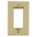 Bryant Wall Plate Mid-Size 1-Gang 1 Decorator Ivory Comp (PJ26C)