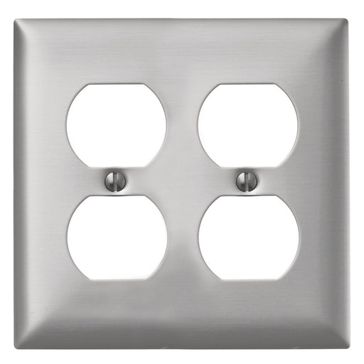 Bryant Wall Plate 2-Gang 2 Duplex Opening Aluminum (SA82)