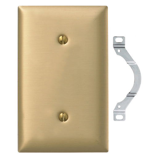 Bryant Wall Plate 1-Gang Blank Brass (SB14)