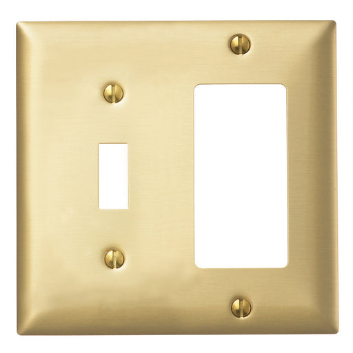 Bryant Wall Plate 2-Gang Toggle/Decorator Brass Plate (SBP126)