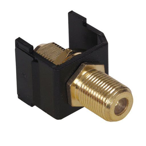 Bryant Snap-Fit Gold F Connector Black (SFFGBK)