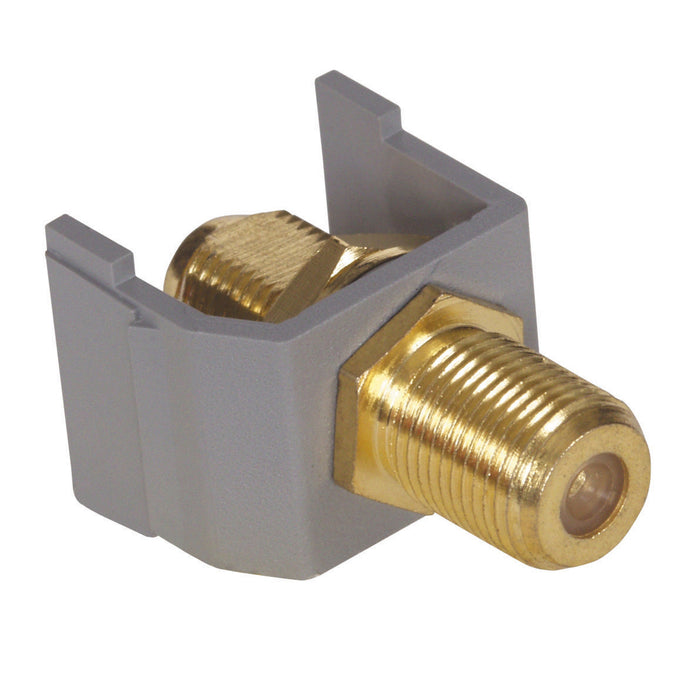 Bryant Snap-Fit 3GHz Gold F Connector Gray (SFF3GGY)