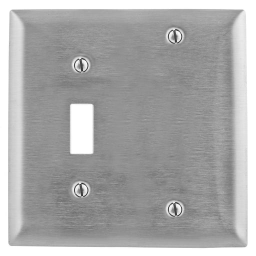 Bryant Wall Plate 2-Gang Switch/Blank Stainless Steel Box (SS113)