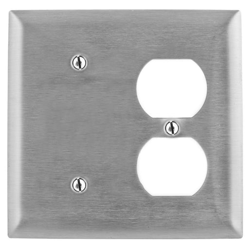 Bryant Wall Plate 2-Gang Blank/Duplex Stainless Steel Box (SS138)