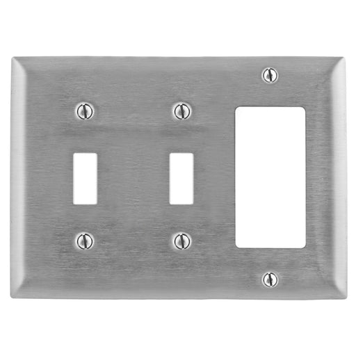 Bryant Wall Plate 3-Gang 2 Toggle And 1 GFCI Stainless Steel (SS226)