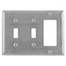 Bryant Wall Plate 3-Gang 2 Toggle And 1 GFCI Stainless Steel (SS226)