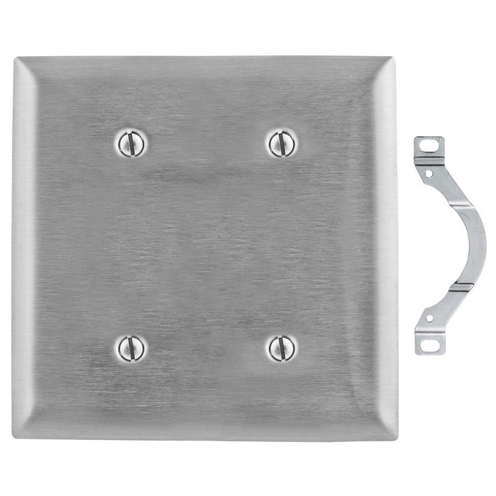 Bryant Wall Plate 2-Gang Blank Stainless Steel (SS24)