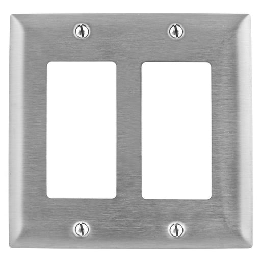 Bryant Wall Plate 2-Gang GFCI Stainless Steel (SS262)