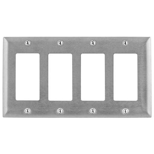 Bryant Wall Plate 4-Gang GFCI Stainless Steel (SS264)