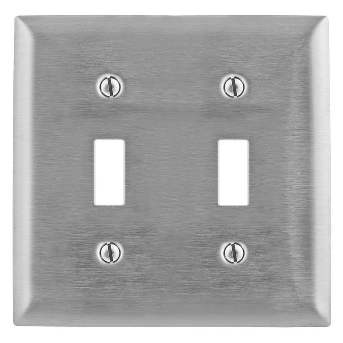 Bryant Wall Plate 2-Gang Switch Stainless Steel (SS2)