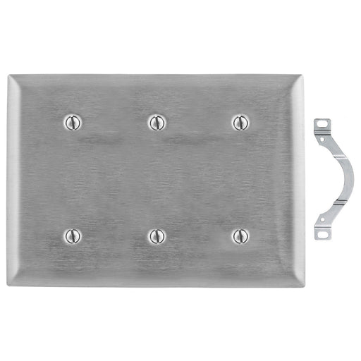 Bryant Wall Plate 3-Gang Blank Stainless Steel (SS34)