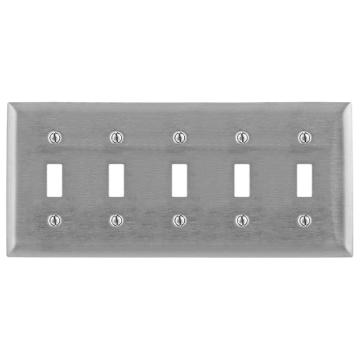 Bryant Wall Plate 5-Gang Switch Stainless Steel (SS5)