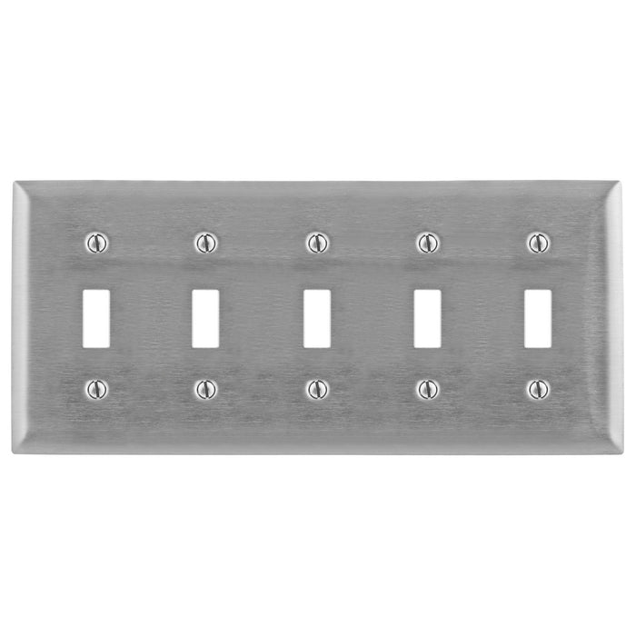 Bryant Wall Plate 5-Gang Switch Stainless Steel (SS5)