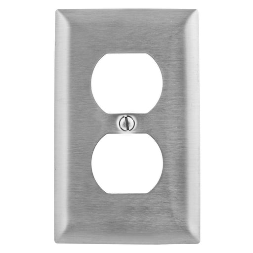 Bryant Wall Plate 1-Gang Duplex Receptacle Stainless Steel (SS8)