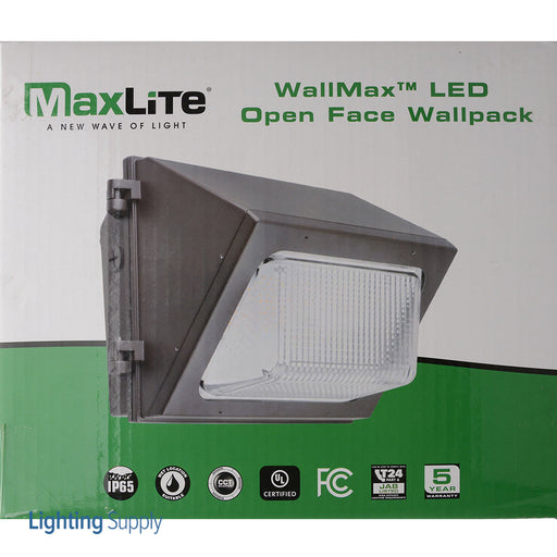 Maxlite 105017 Wallmax Compact Open Face Wall Pack-28W 120-277V CCT Selectable 3000K/4000K/5000K Bronze Photocell (WCOP28U-CSBPC)
