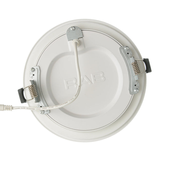 RAB Wafer Field Adjustable 5 Inch Round Plastic White 12W 900Lm 120V 5 CCT 90 CRI Triac Dimming (WFRL5R129CCT120WS)