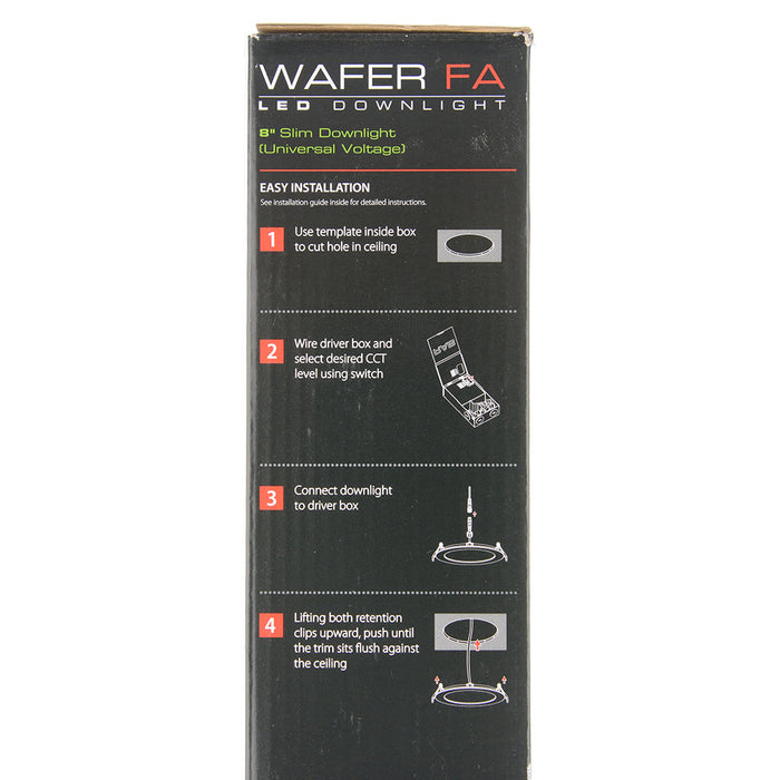 RAB Wafer Field Adjustable 8 Inch Round Plastic W 23W 1800Lm Universal Voltage 5 CCT 90 CRI 0-10V Dimming/Triac Dimming (WFRL8R239FADWS)