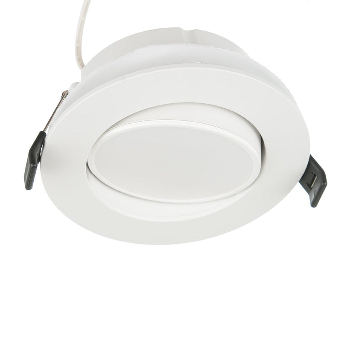 RAB Gimbal Wafer Field Adjustable 4 Inch Round Smooth 9W 650Lm 90 CRI 5 CCT 120V Triac Dimming (WFRLA4R89FA120WS)