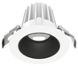 Lotus LED Lights 2 Inch Round Recessed White Trim LED 9W CCT Selectable 2700K/3000K/3500K/4000K/5000K Smooth Black Reflector 36 Degree Air Tight 90 CRI (JXL-COB02-R09W-5CCT-WH-2RR-SM-BK)