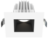 Lotus LED Lights 2 Inch Square Recessed White Trim LED 9W CCT Selectable 2700K/3000K/3500K/4000K/5000K Baffle Black Reflector 36 Degree Air Tight 90 CRI (JXL-COB02-S09W-5CCT-WH-2SR-BF-BK)