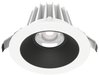 Lotus LED Lights 4 Inch Round Recessed White Trim LED 15W CCT Selectable 2700K/3000K/3500K/4000K/5000K Baffle Black Reflector 36 Degree Air Tight 90 CRI (JXL-COB04-R15W-5CCT-WH-4RR-BF-BK)