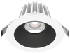 Lotus LED Lights 4 Inch Round Recessed White Trim LED 15W CCT Selectable 2700K/3000K/3500K/4000K/5000K Smooth Black Reflector 36 Degree Air Tight 90 CRI (JXL-COB04-R15W-5CCT-WH-4RR-SM-BK)