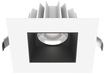 Lotus LED Lights 4 Inch Square Recessed White Trim LED 15W CCT Selectable 2700K/3000K/3500K/4000K/5000K Smooth Black Reflector 36 Degree Air Tight 90 CRI (JXL-COB04-S15W-5CCT-WH-4SR-SM-BK)