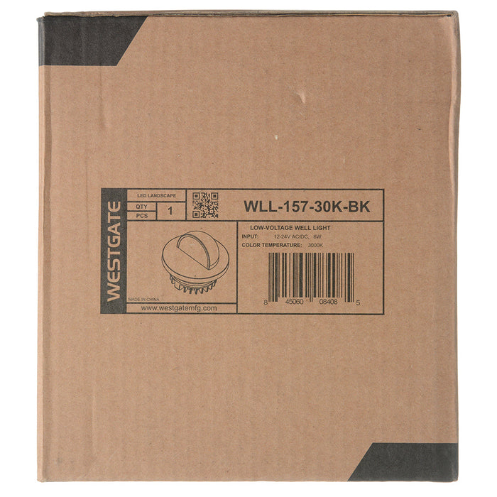 Westgate Manufacturing Integrated LED Well Light Path 12-24V AC/DC 6W 3000K Black (WLL-157-30K-BK)