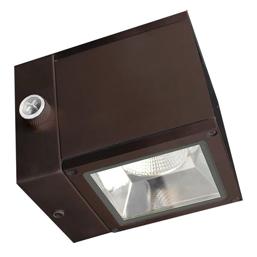 Westgate Manufacturing Up-Down Selectable LED Cube Wall Light 2X9W 1500Lm CCT Selectable 2700K/3000K/4000K/5000K/6000K 80 CRI Dual Dimming Photocell Oil Rubbed Bronze (WMQ5-UDL-MCTP-BR-P)