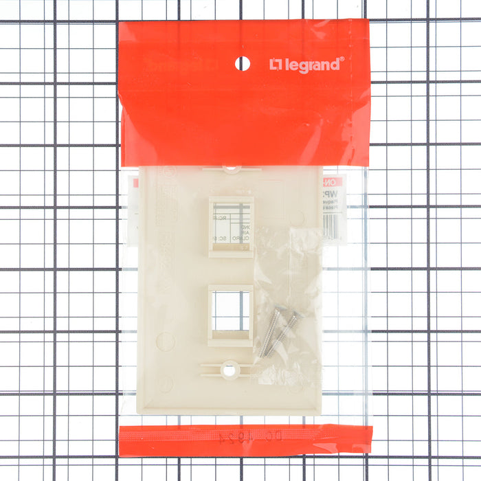 Pass And Seymour 1-Gang Wall Plate 2-Port Light Almond (WP3402LA)