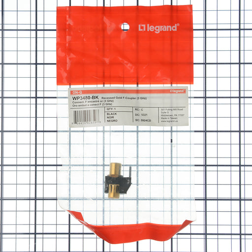 Pass And Seymour Gold Standard F Connector Black M20 (WP3480BK)