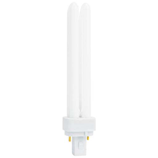 GE F26DBX/835/ECO 26W T4 Quad Tube Compact Fluorescent 3500K 82 CRI Bi-Pin G24D-3 Plug-In Base Bulb (97608)