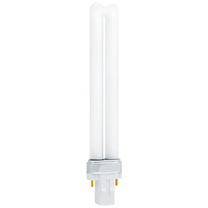 GE F13BX/835/ECO 13W T4 Twin Tube Compact Fluorescent 3500K 82 CRI Bi-Pin GX23 Plug-In Base Bulb (97569)