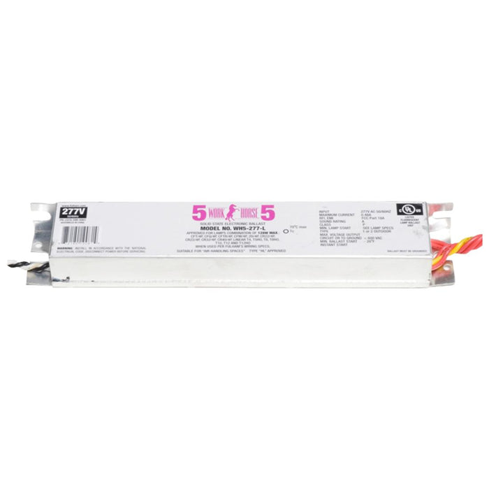 Fulham Workhorse Instant Start Electronic Fluorescent Ballast For 2-4 128W Maximum Lamps Run At 277V (WH5-277-L)