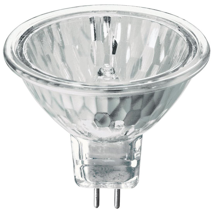 Standard 35W MR16 Halogen 2800K 120V Bi-Pin (GX5.3) Base Clear Covered Glass Flood Bulb FMW (JDR-C/GX5.3/120V35W)