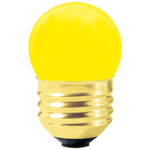Standard 7.5W S11 Incandescent 130V Medium E26 Base Ceramic Yellow Sign Bulb (7.5S11CY/I)