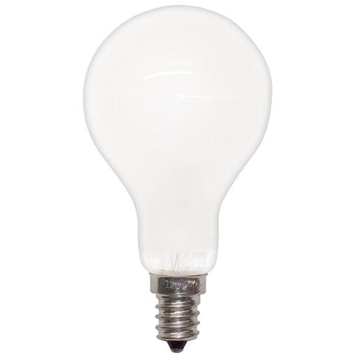 Standard 40W A15 Incandescent 130V Candelabra E12 Base Frosted Appliance Bulb (40A15/E12/FR130)