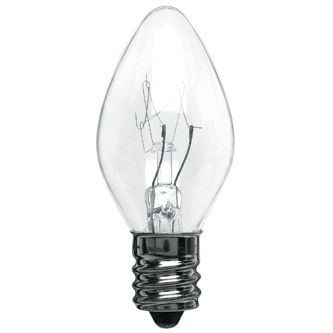 Bulbed Stringer Norman 7C7/CL130V 7W C7 Incandescent 130V E12 Base Stringer Bulb ...