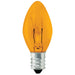 Standard 7W C7 Incandescent 130V Candelabra E12 Base Transparent Amber Stringer Bulb (7C7/TA130)