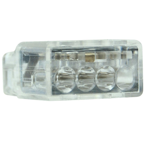 NSI Clear 4-Port Push-In Wire Connector For 22-12 AWG Wire 75 Per Carton (PIWC-4C)