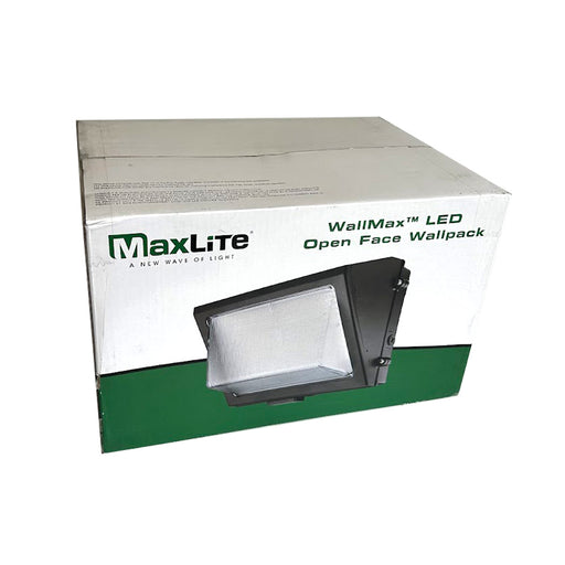 Maxlite 104898 Wallmax Open Face Wall Pack-28W 120-277V CCT Selectable 3000K/4000K/5000K Controls Ready Bronze (WPOP28U-CSBCR)