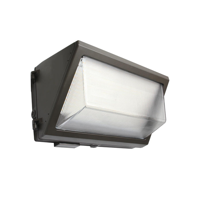 Maxlite 114009 Wallmax Open Face LED Wall Pack Selectable 30W/45W/55W 3000K/4000K/5000K 120-277V On/Off Photocell C-Max Compatible Bronze -20 Degree Celsius Battery Backup (WPOP55U-WCSBPCCRE2TA)