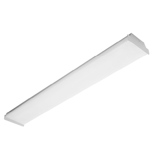 NICOR 4 Foot LED Wraparound With Prismatic Lens Wattage/CCT Selectable 21W/26W/34W/40W 3000K/3500K/4000K/5000K/6500K 120-277V 0 CRI White (WPP1440SUS8)