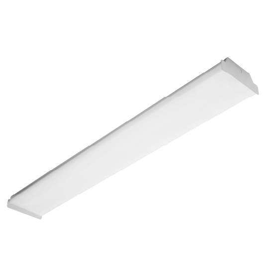 NICOR 4 Foot LED Wraparound With Prismatic Lens Wattage/CCT Selectable 21W/26W/34W/40W 3000K/3500K/4000K/5000K/6500K 120-277V 0 CRI White (WPP1440SUS8)
