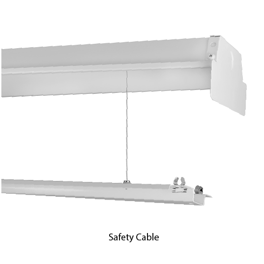 NICOR 4 Foot LED Wraparound With Prismatic Lens Wattage/CCT Selectable 21W/26W/34W/40W 3000K/3500K/4000K/5000K/6500K 120-277V 0 CRI White (WPP1440SUS8)