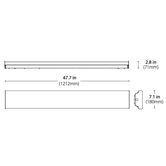 NICOR 4 Foot LED Wraparound With Prismatic Lens Wattage/CCT Selectable 21W/26W/34W/40W 3000K/3500K/4000K/5000K/6500K 120-277V 0 CRI White (WPP1440SUS8)
