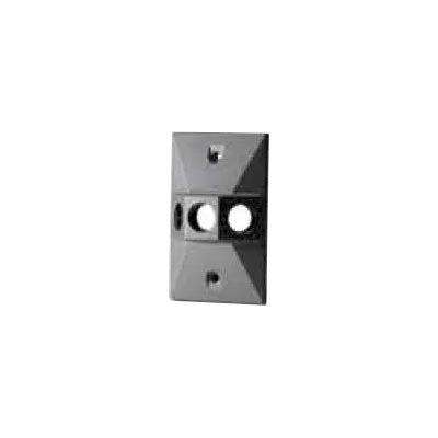 Westgate Manufacturing Rectangular Box Cover 1/2 Inch Trade Size 3 Outlet Holes Bronze (WRE-3-BRZ)