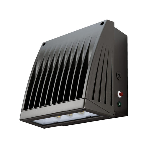 ATLAS SlimPak Pro LED Slim Wall Pack Wattage/CCT Selectable 20W/40W/60W/72W 4000K/4500K/5000K 120-277V Photocontrol Emergency Backup Bronze (WSPLDS2-8LEB)